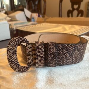 NWOT Leatherock leather snake print belt